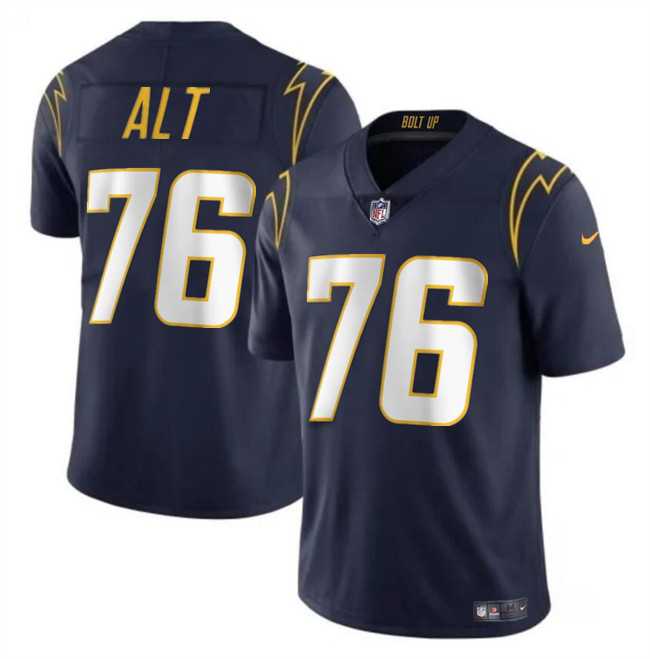 Men & Women & Youth Los Angeles Chargers #76 Joe Alt Navy Vapor Limited Stitched Jersey->los angeles chargers->NFL Jersey